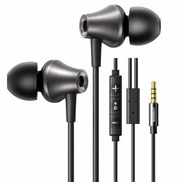 Ugreen Słuchawki z mikrofonem Ugreen EP105 3.5mm dokanałowe - czarne