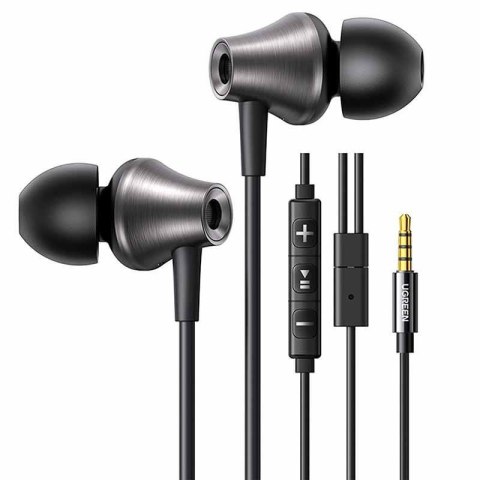 Ugreen Słuchawki z mikrofonem Ugreen EP105 3.5mm dokanałowe - czarne
