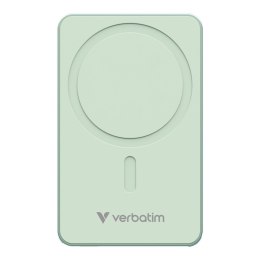 Verbatim Powerbank Verbatim Charge 'n' Go Essentials Magnetic Wireless 5000mAh USB-C PD 3.0 Green