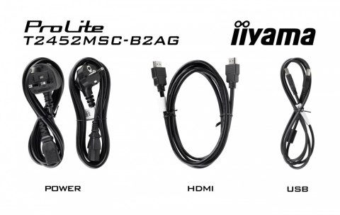 IIYAMA Monitor ProLite 24 cale T2452MSC-B2AG IPS,HDMI,DP,420cd,1300:1,5ms