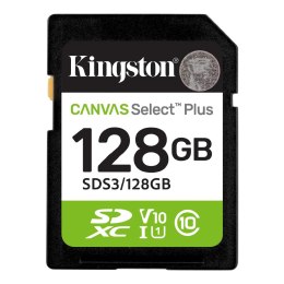 Kingston Karta pamięci Kingston SDXC Canvas Select Plus 128GB UHS-I Class 10 V10