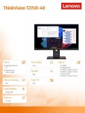Lenovo Monitor 27 cali ThinkVision T27UD-40 64AFGAT2EU