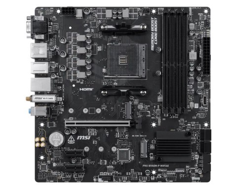 MSI Płyta MSI PRO B550M-P WIFI6E /AMD B550/DDR4/SATA3/M.2/USB3.0/PCIe4.0/AM4/mATX