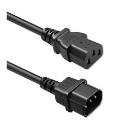 Qoltec Kabel zasilający Qoltec IEC C13 | C14 | 3*1.0mm2 | 1m