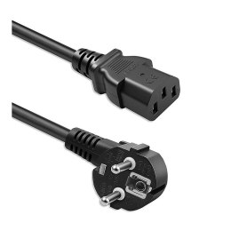 Qoltec Kabel zasilający Qoltec wtyczka kątowa SCHUKO CEE 7/7 (E/F) | IEC C13 3*1.0mm2 | 3m