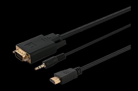 Savio Kabel adapter Savio CL-198 HDMI (M) - VGA (M) + Audio 1,8m