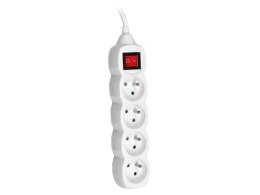 Tracer Przedłużacz TRACER PowerCord 3,0m (4 gniazda, wyłącznik, biały)