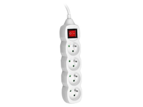 Tracer Przedłużacz TRACER PowerCord 3,0m (4 gniazda, wyłącznik, biały)
