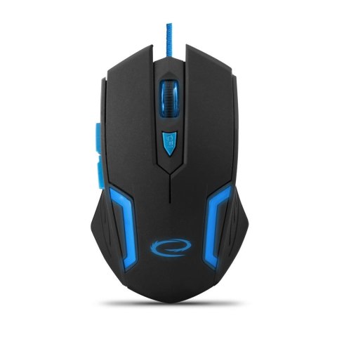 ESPERANZA Mysz przewodowa Esperanza MX205 Fighter optyczna Gaming 6D USB czarno-niebieska