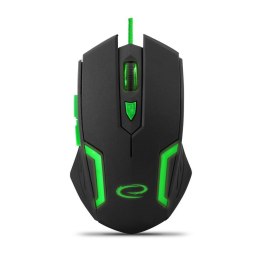 ESPERANZA Mysz przewodowa Esperanza MX205 Fighter optyczna Gaming 6D USB czarno-zielona