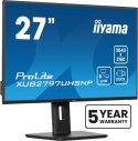 IIYAMA Monitor 27 cali XUB2797UHSNP-B1, 4K, IPS, DP, HDMI, USB-C, Pivot, HAS /5y/