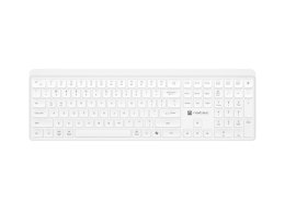 Natec Klawiatura Natec Tang US bezprzewodowa BT + 2.4Ghz cicha slim biała