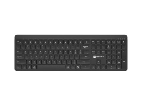 Natec Klawiatura bezprzewodowa Natec Tang US BT + 2.4Ghz cicha slim czarna