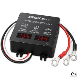 Qoltec Balanser napięcia Qoltec 24V do akumulatorów 2x12V | 5A
