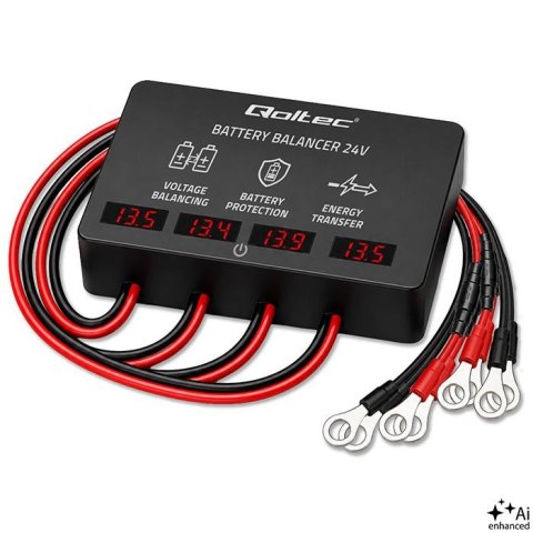 Qoltec Balanser napięcia Qoltec 48V do akumulatorów 4x12V | 10A