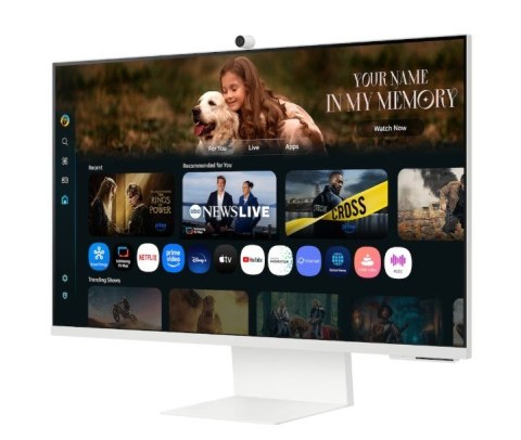 Samsung Monitor 32 cale Smart M80F VA 3840x2160 UHD 16:9 1xHDMI 1xUSB-C 1xUSB-A 4ms 60Hz SmartTV HAS+PIV pilot głośniki kamera płaski 3Y